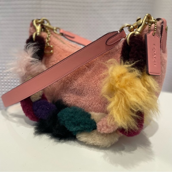 Like New Coach Pink Mira Shearling Crossbody Bag 🩷 - Picture 2 of 10